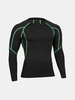Mens Muscles Traning Elastic Quick-drying Breathable Sports Fitness Tights Long Sleeve T-shirt