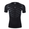 Mens Muscles Traning Elastic Quick-drying Breathable Sports Fitness Tights Short Sleeve T-shirt
