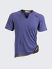 Mens Outdoor Cotton Tees Sport V-neck Tops Light Thin Quick-dry Short Sleeve T-shirt