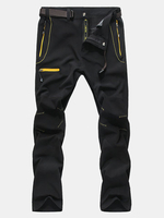 Mens Outdoor Durable Soft Shell Water-repellent Quick-Dry Breathable Pants