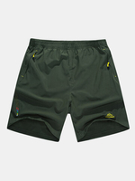 Mens Outdoor Quick-drying Elastic Waist Drawstring Jogging Tennis Loose Sports Shorts