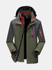 Mens Outdoor Skiing Windbreaker Water-repellent Detachable Linner Warm Fleece Jacket Sportwear