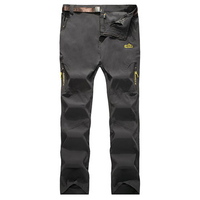 Mens Outdoor Sport Pants Elastic Breathable Quick-drying Water Repellent Thin Trousers