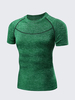 Mens Outdoor Traning Sport T-shirt Breathable Elastic Quick-drying Tops