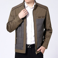 Mens Patchwork Stand Collar Jackets