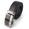 Mens Pierced Design Automatic Buckle Leather Belts
