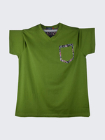 Mens Plus Size Casual Loose Cotton Printing Short Sleeve V-Neck T-Shirt