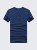 Mens Plus Size S-6XL Regular Fit Cotton Solid Color Casual Summer T-shirt