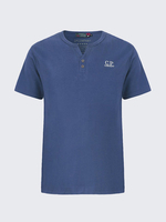 Mens Plus Size Summer Casual Cotton Tees Short Sleeve V-neck Buttons T-shirt