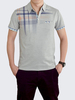 Mens Printed Front Pocket Polo Shirt Short Sleeve Spring Summer Casual Tops