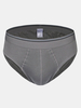 Mens Pure Cotton Soft Comfortable Briefs Solid Color Casual Sexy Underwears