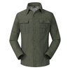 Mens Quick Dry Turndown Collar Detachable Sleeve Breathable Outdoor Sports Casual Shirts