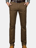 Mens Regular Fit Solid Color Business Trouser Brief Style Soft Cotton Cargo Pants