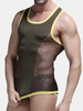 Mens Sexy Fitness Training Sleeveless Visible Sport Nylon Tank Tops