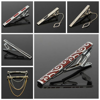 Mens Silver Slide Tie Clip Stainless Steel Plain Clasp Bars Pins Clips Suit Accessories