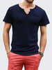 Mens Slim Fit Base Tshirts V Neck Solid Color Casual Short Sleeved T Shirts