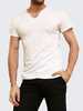 Mens Slim Fit V Neck Base Essential Tshirts Decoration Solid Color Short Sleeved T Shirts