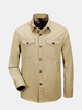 Mens Solid Color Outdoor Millitary Overall Front Pockets Long Sleeve Casual Cotton Shirts