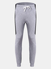 Mens Sport Pants Elastic Waist Drawstring Gray Stitching Casual Sportwear