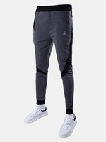 Mens Sport Pants Elastic Waist Drawstring Splicing Color Casual Sweatpants