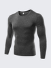 Mens Sports T-shirt Breathable Quick-dry Solid Color Tight Bodybuilding Training Top Tee