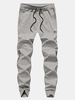 Mens Spring Fall Big Size Sport Pants Elastic Waist Drawstring Pencil Casual Sportwear