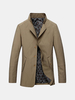 Mens Spring Fall Business Thin Jacket Stand Collar Single-breasted Easy-care Casual Outwear