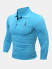 Mens Spring Fall Casual T-shirt Polo Shirt