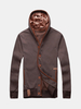 Mens Spring Fall Fashion Hoodie Thin Single Breasted Sport Casual Jacket