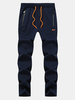 Mens Spring Fall Sport Pants Elastic Waist Drawstring Breathable Casual Sportwear