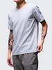 Mens Spring Summer Cotton Linen T-shirt V-Neck Chinese Style Short Sleeve Loose Fit Top Tee