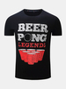 Mens Spring Summer Cotton Printed Short Sleeve O-neck Casual T-shirts