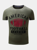 Mens Spring Summer Cotton Printed Short Sleeve O-neck T-shirts