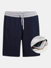 Mens Spring Summer Elastic Waist Zippered Pocket Loose Fit Cotton Casual Sport Shorts