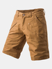 Mens Spring Summer Fashion Solid Color Regular Fit Casual Cotton Shorts