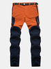 Mens Spring Summer Outdoor Thin Quick-drying Sport Pants Spell Color Climbing Pants