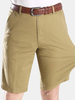 Mens Spring Summer Solid Color Elastic Casual Cotton Cargo Shorts