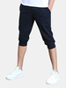 Mens Spring Summer Sports Loose Fit Over Knee Solid Color Darwstring Cotton Shorts