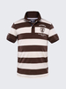 Mens Spring Summer Stripe Turn-down Collar Cotton Blend Polo Shirts