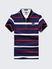 Mens Stripes Pattern Polo Shirt Short Sleeve Spring Summer Casual Tops