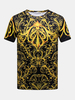 Mens Stylish 3D Printed O-neck Short Sleeve Casual T-shirt