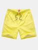 Mens Summer Beach Shorts Quick-drying Elastic Waist Drawstring Thin Loose Shorts
