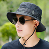 Mens Summer Breathable UV Protection Visors Bucket Hat Outdoor Foldable Climbing Fisherman Hat