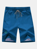 Mens Summer Brief Solid Color Drawstring Casual Quick-dry Beach Shorts
