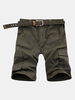 Mens Summer Cargo Pants Casual Cotton Knee Length Shorts