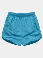 Mens Summer Cool Beach Shorts 9 Colors Elastic Waist Drawstring Casual Loose Jogging Shorts