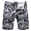 Mens Summer Cotton Breathable Camo Printed Knee Length Slim Fit Casual Shorts