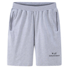 Mens Summer Cotton Elastic Waist Solid Color Knee Length Casual Shorts Sport Shorts