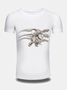 Mens Summer Creative 3D Dinosaur Printed O-neck Short Sleeve Casual T-shirt