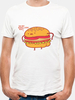 Mens Summer Creative 3D Hamburger Printed O-neck Short Sleeve Casual T-shirt